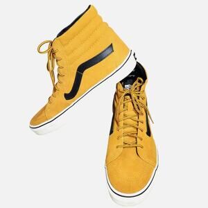 Vans U SK8 Hi suede wheat and black skate shoes men's size 12